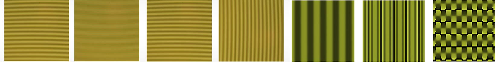 1×4、2×2级联光栅分束器中一级、二级光栅在线偏振光下形貌